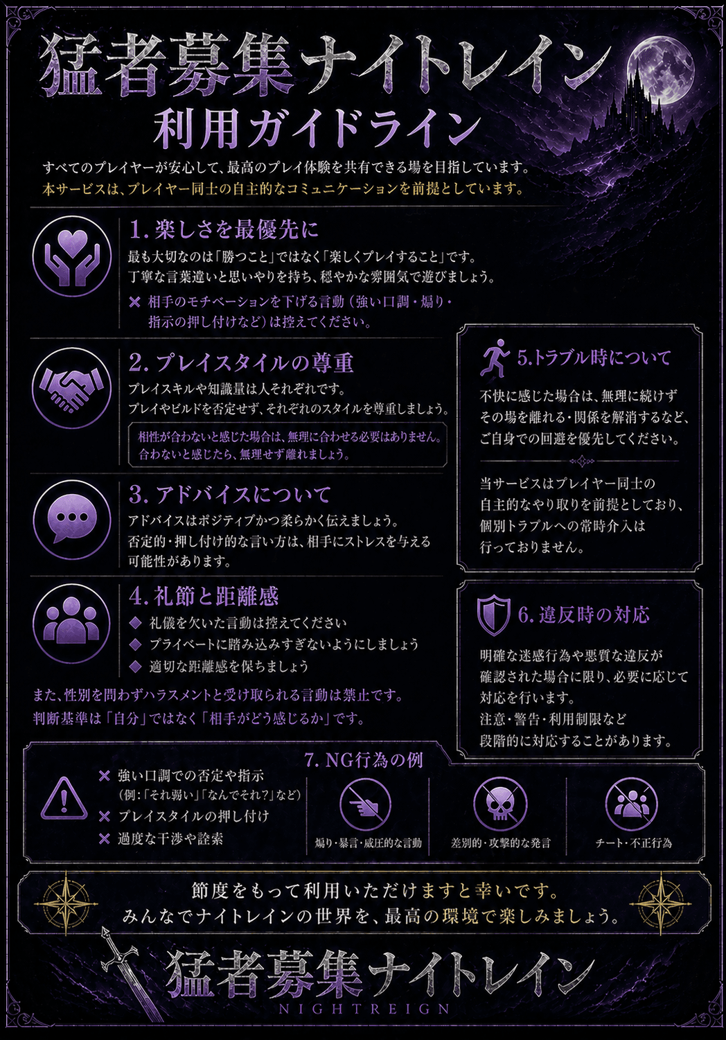 ナイトレイン利用ガイドライン画像